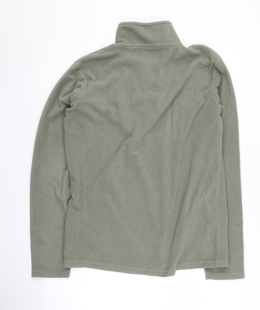 Mountain Warehouse Men's Green XS 1/4 Zip Fleece Sweatshirt