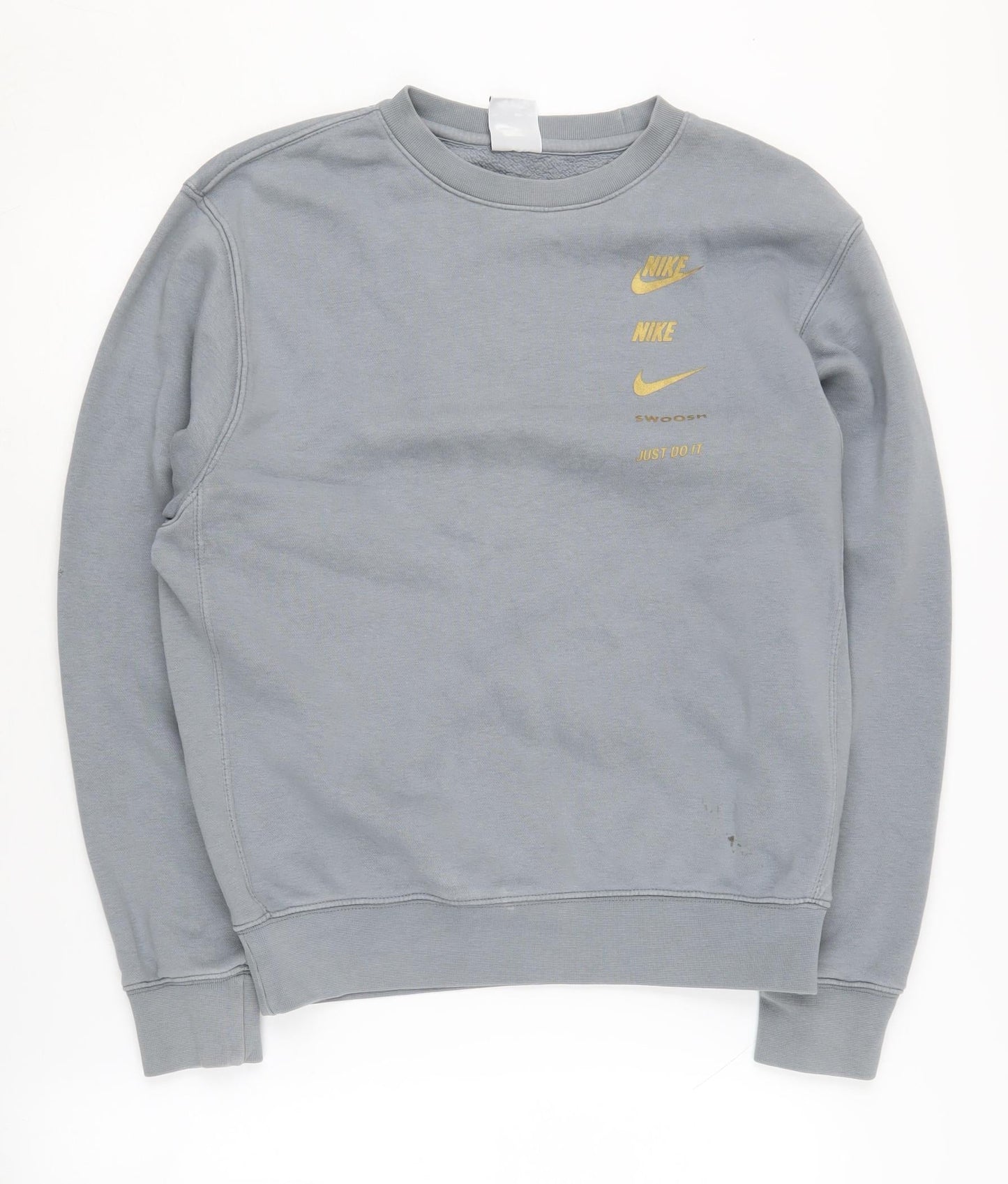 Nike XS Men's Grey Logo Pullover Sweatshirt