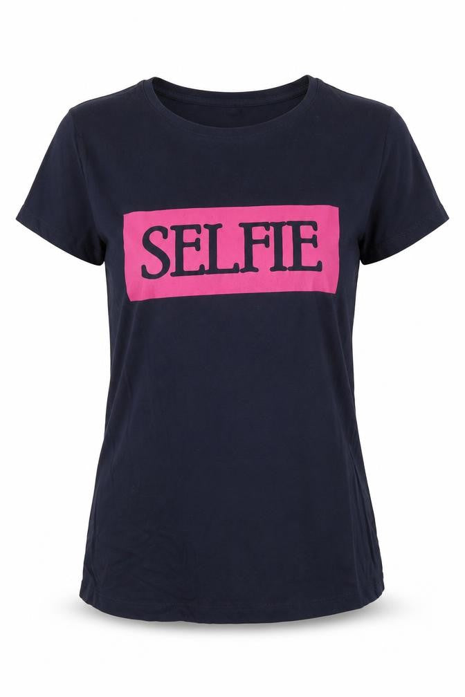 Womens UK Size L Jacqueline de Yong Blue 100% Cotton T-Shirt