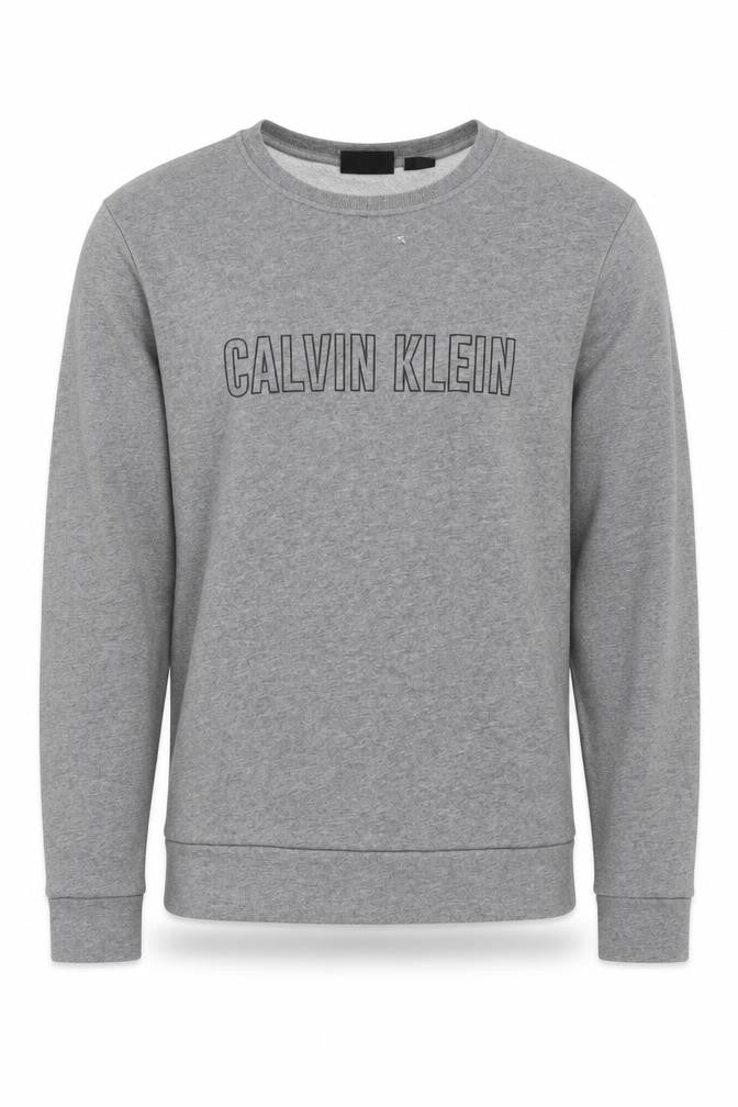 Mens UK S Regular Calvin Klein Grey Pullover Sweatshirt