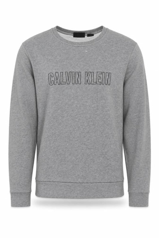 Mens UK S Regular Calvin Klein Grey Pullover Sweatshirt
