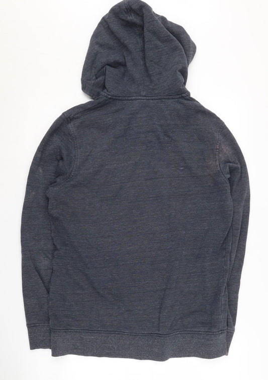 Jack & Jones Men's Blue Hoodie, Size M, Full Zip