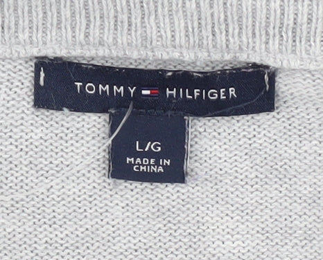 Tommy Hilfiger Women's Grey Knit Jumper L