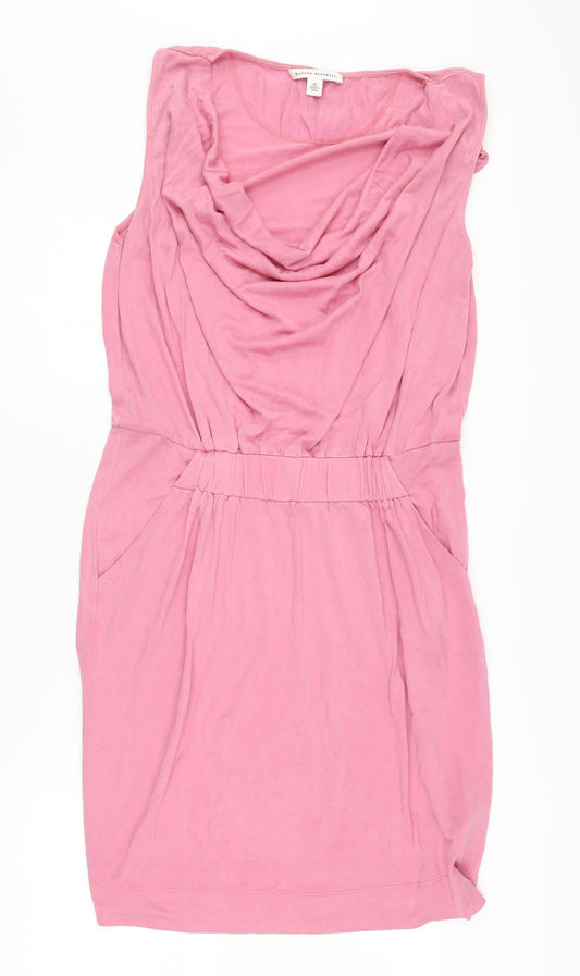 Banana Republic Women's Pink Cowl Neck Sleeveless Dress M
