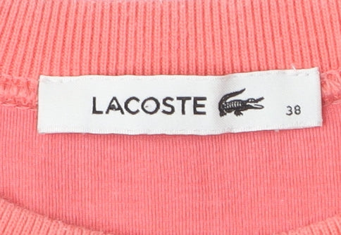 Lacoste Women's Pink Sleeveless Sweatshirt Size 10