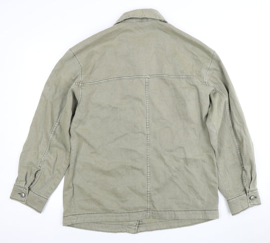 H&M Men’s Green Basic Jacket, Size S, Cotton, Casual