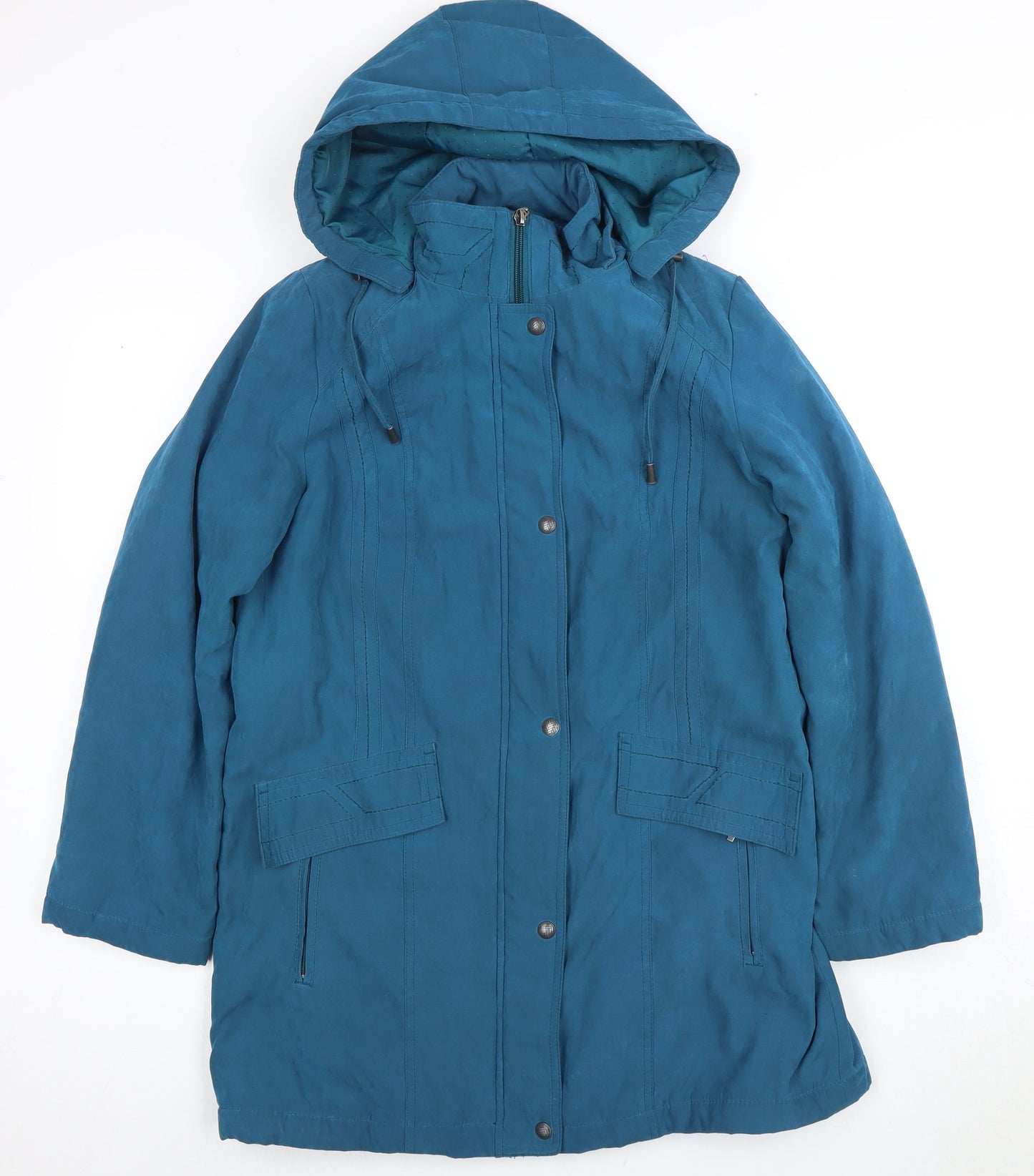 Bm Collection Women's Blue Hooded Parka Coat