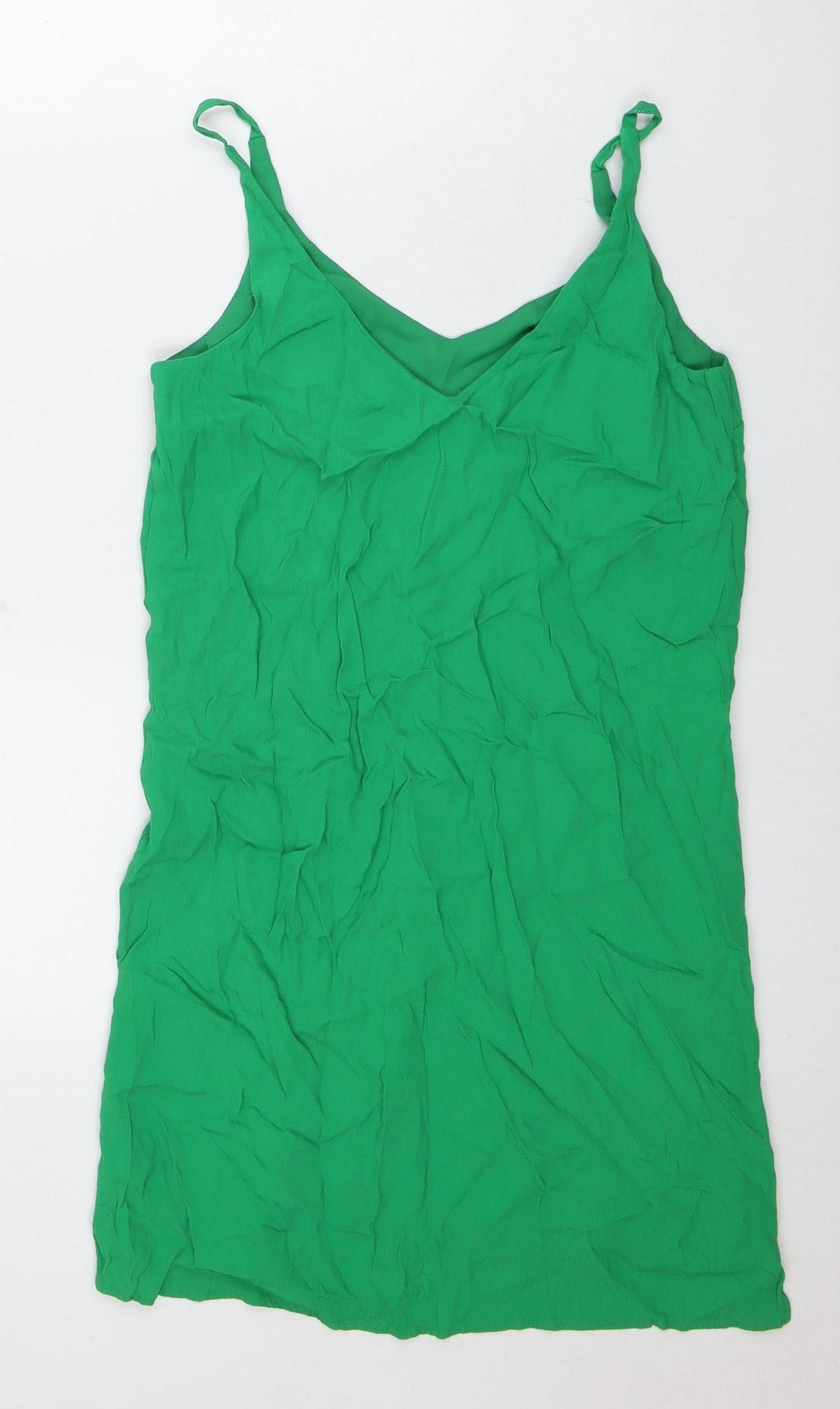 Topshop Green Sleeveless Dress Women Size 8