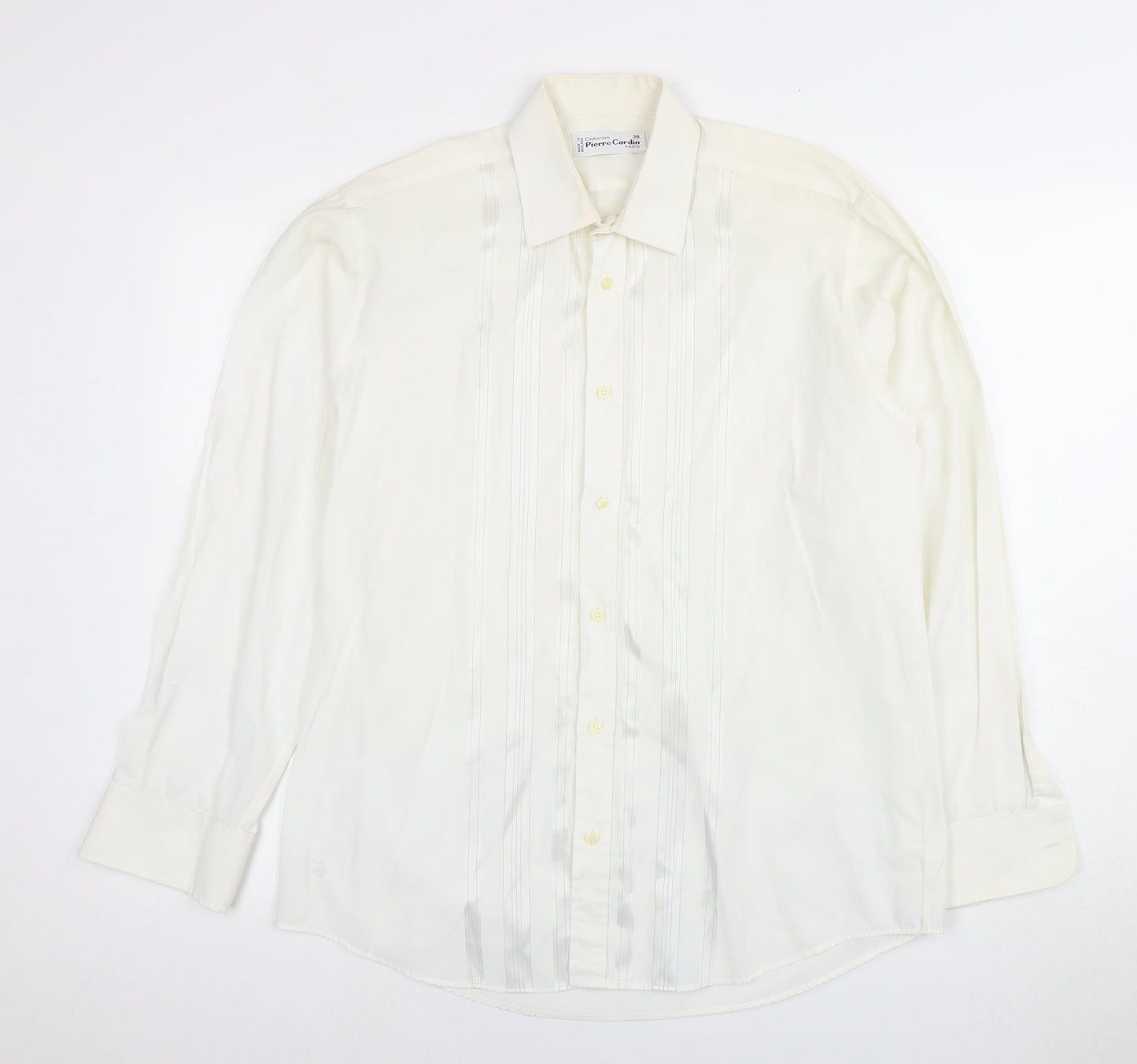 Pierre Cardin Men's Ivory Formal Dress Shirt