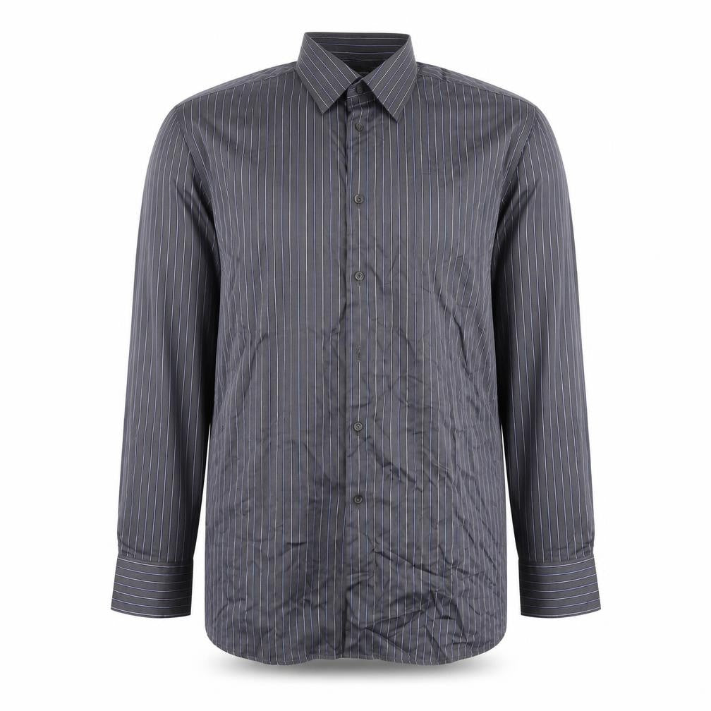 Marks and Spencer Men's Black Striped Dress Shirt 43