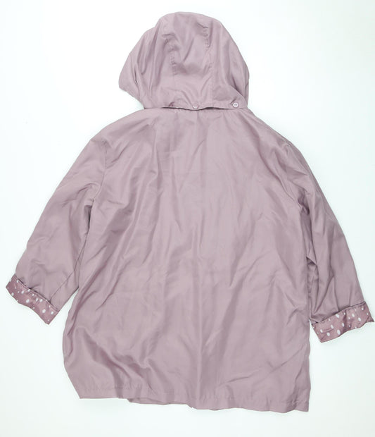 Anne De Lançay Women's Purple Hooded Coat XL