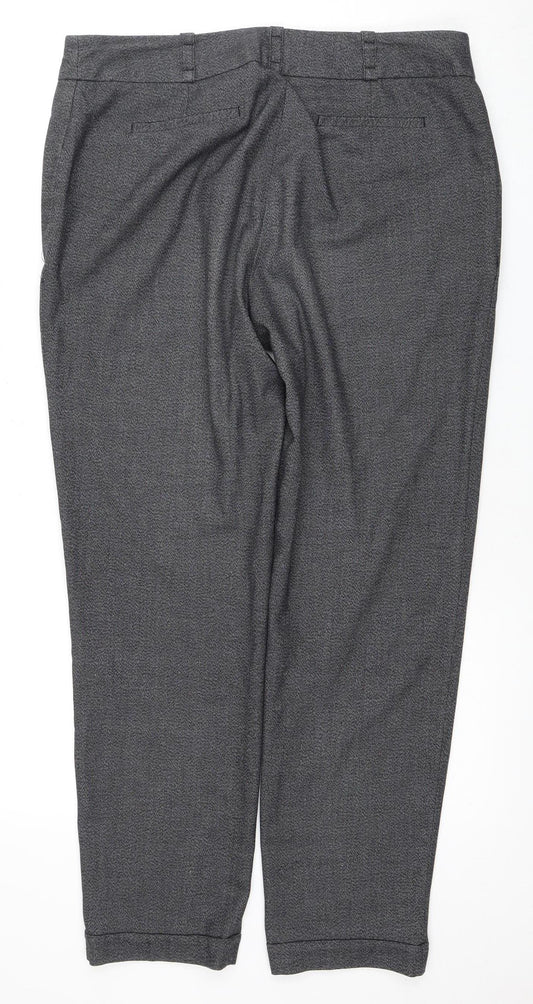 Next Women's Grey Straight Trousers Size 14