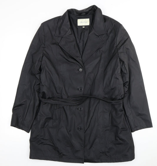 Joie de Vivre Women’s Black Belted Coat Size 14