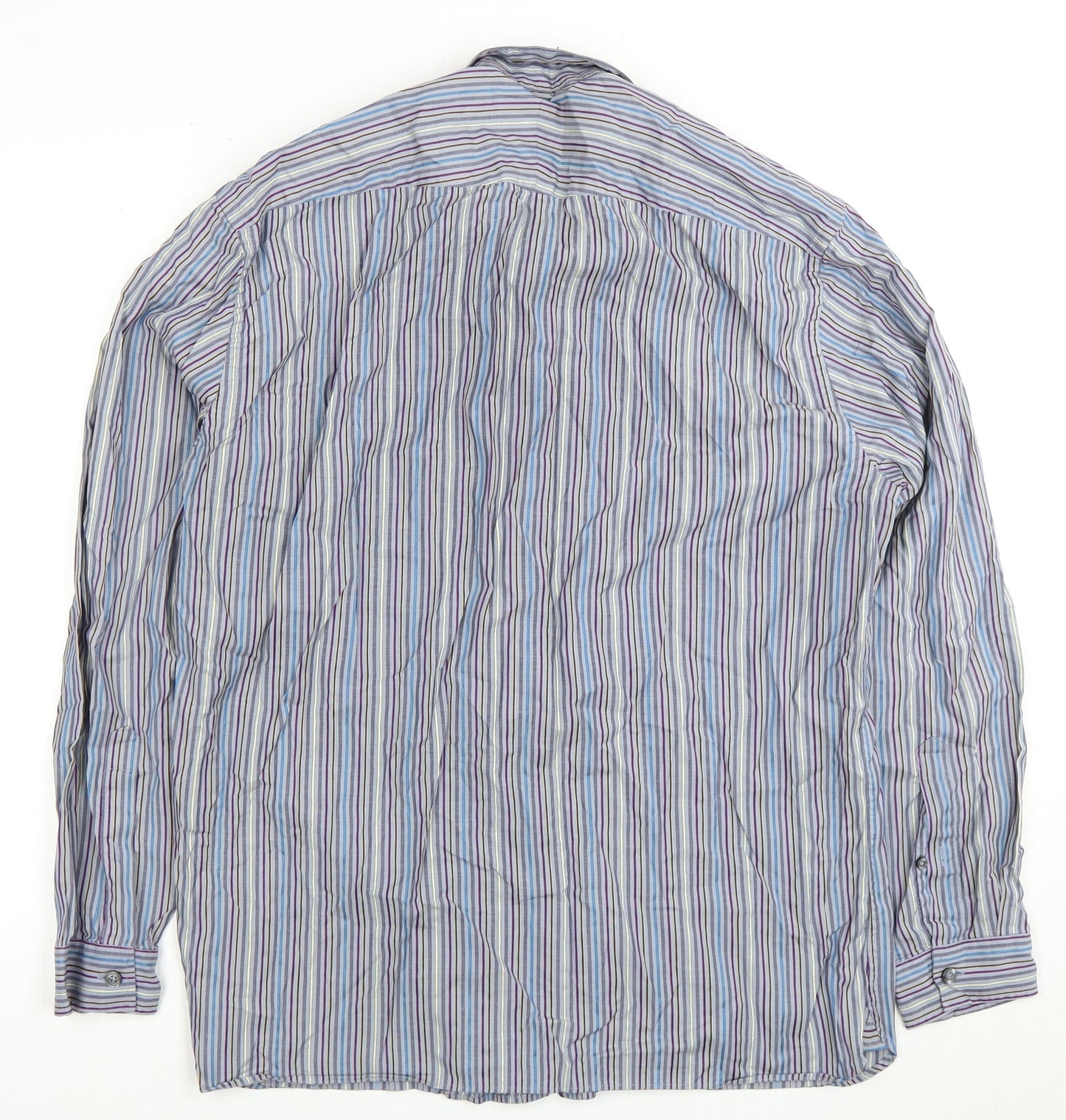 Marks and Spencer Men's Multicoloured Striped Shirt L