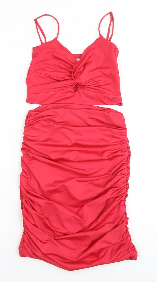 Oh Polly Women’s Pink Bandage Skirt Set UK 6