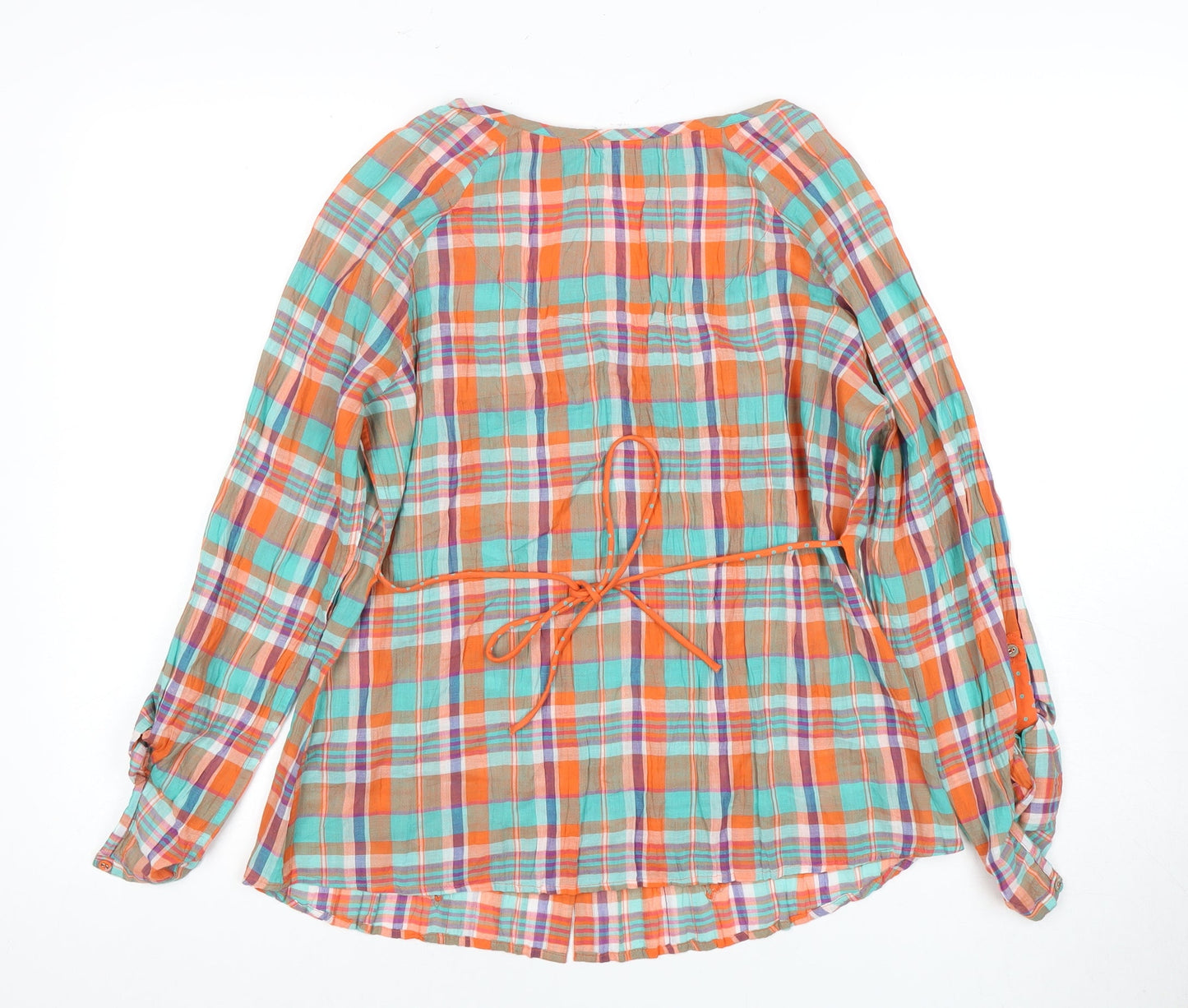 Marks and Spencer Women's Multicoloured Plaid Blouse Size 12