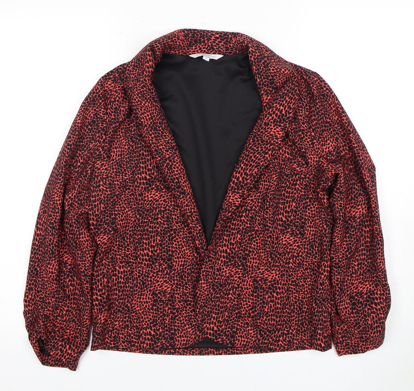 Next Women's Red Animal Print Jacket Size 8
