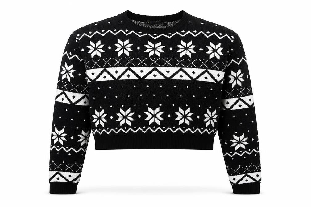 Brave Soul Women's Black Fair Isle Pullover Jumper S