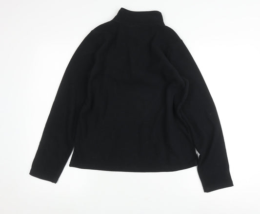 Peter Storm Boys Black 1/4 Zip Fleece Sweatshirt 13 Years