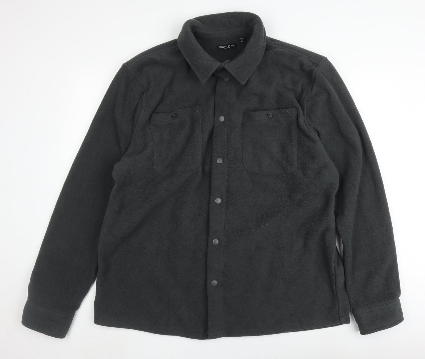 Brave Soul Men's Black XL Fleece Jacket