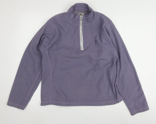 Fat Face Women's Purple Fleece Pullover Sweatshirt Size 14