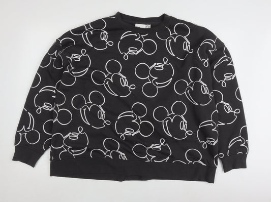 Disney Women’s Black XL Pullover Sweatshirt - Mickey