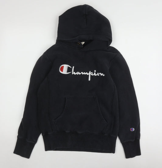 Champion Men’s Black Medium Pullover Hoodie with Logo
