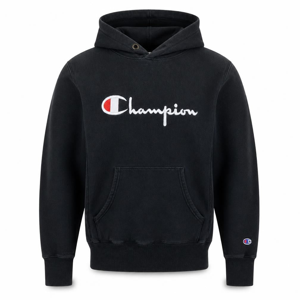 Mens UK M Regular Champion Black Pullover Hoodie