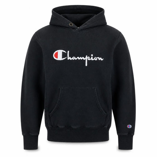 Mens UK M Regular Champion Black Pullover Hoodie