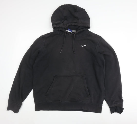 Nike Men's Black Pullover Hoodie L with Logo