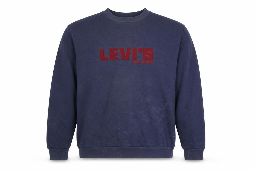 Mens UK XL Regular Levi's Blue Pullover Sweatshirt