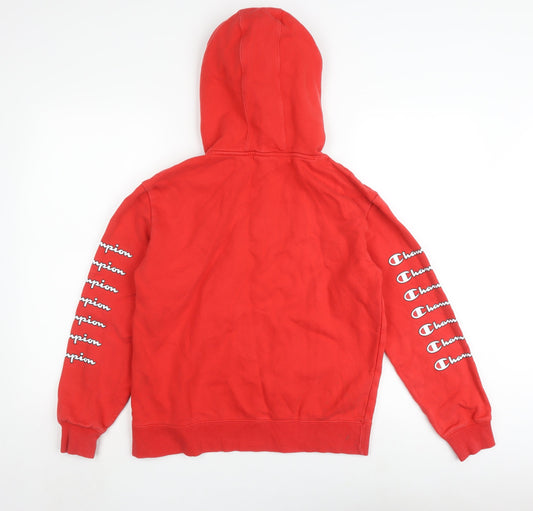 Champion Red Pullover Hoodie Women Small