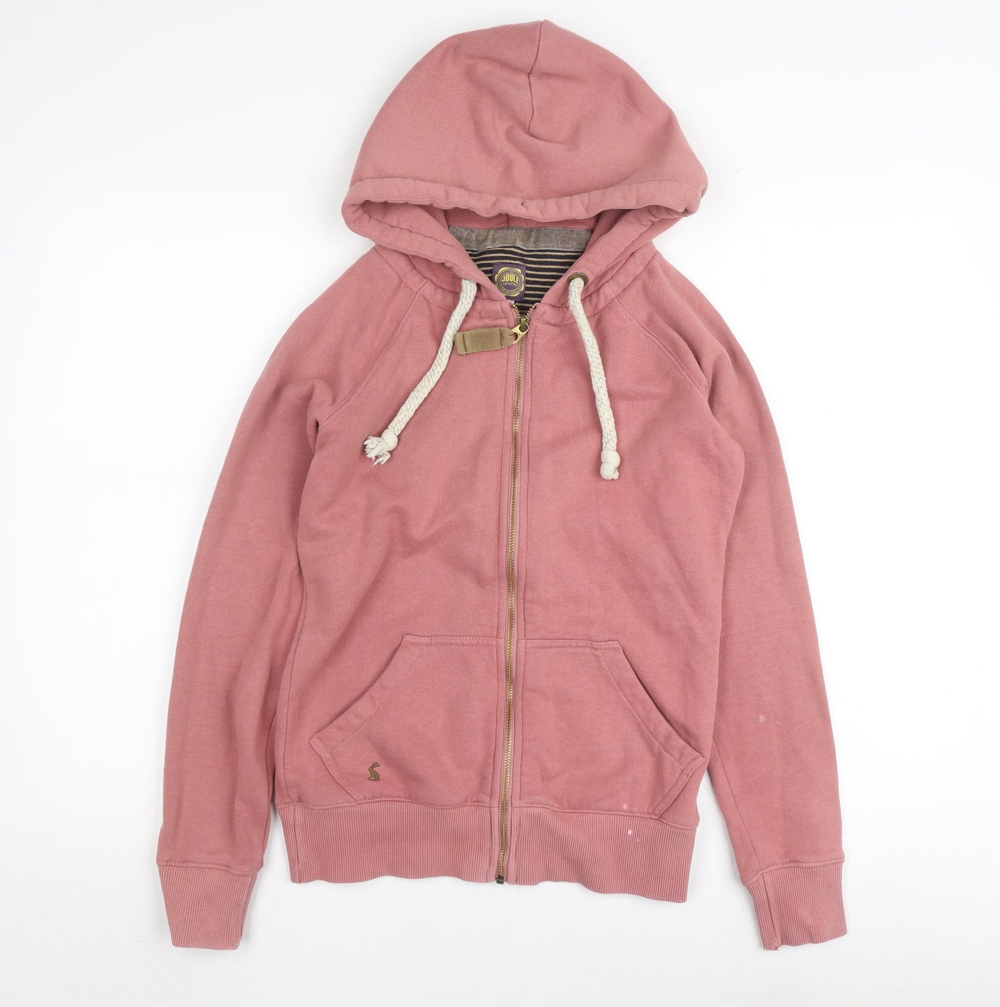 Joules Women's Pink Full Zip Hoodie Size 8