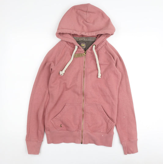 Joules Women's Pink Full Zip Hoodie Size 8