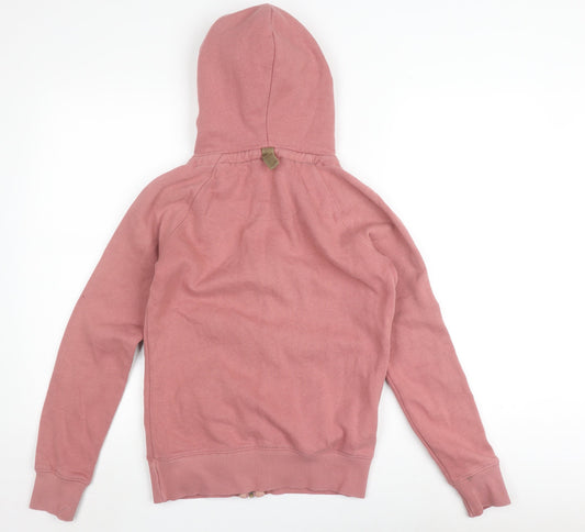 Joules Women's Pink Full Zip Hoodie Size 8