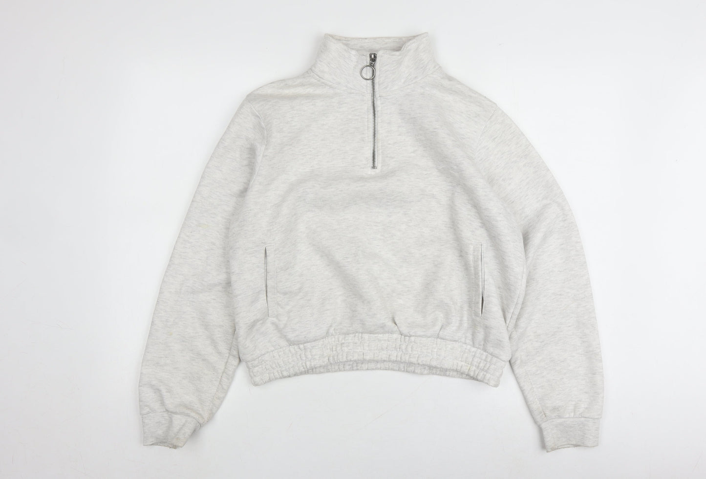 Slazenger Women's Ivory 1/4 Zip Sweatshirt - Size 14