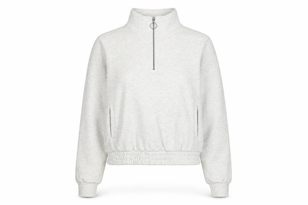 Womens UK 14 Regular Slazenger Ivory Henley Sweatshirt