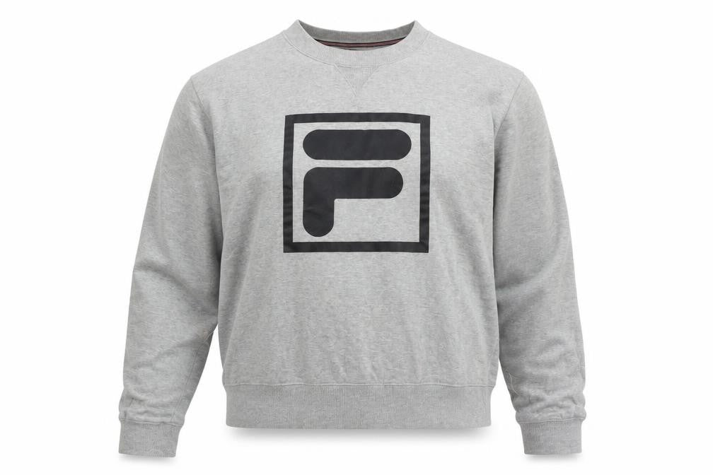 Mens UK L Regular FILA Grey Pullover Sweatshirt