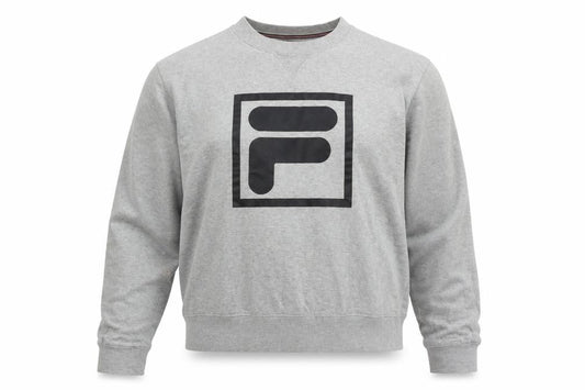 Front view of Fila Men's Grey Logo Sweatshirt, size L