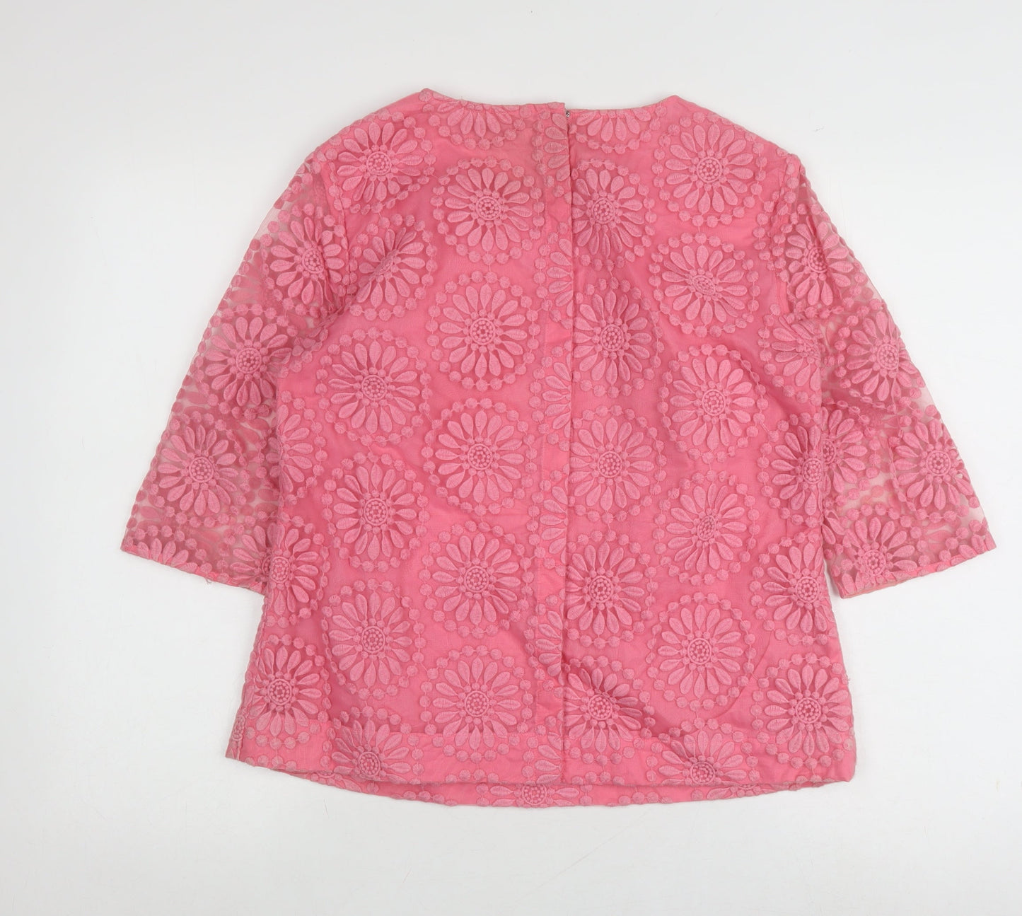 Boden Women's Pink Floral Blouse, Size 12