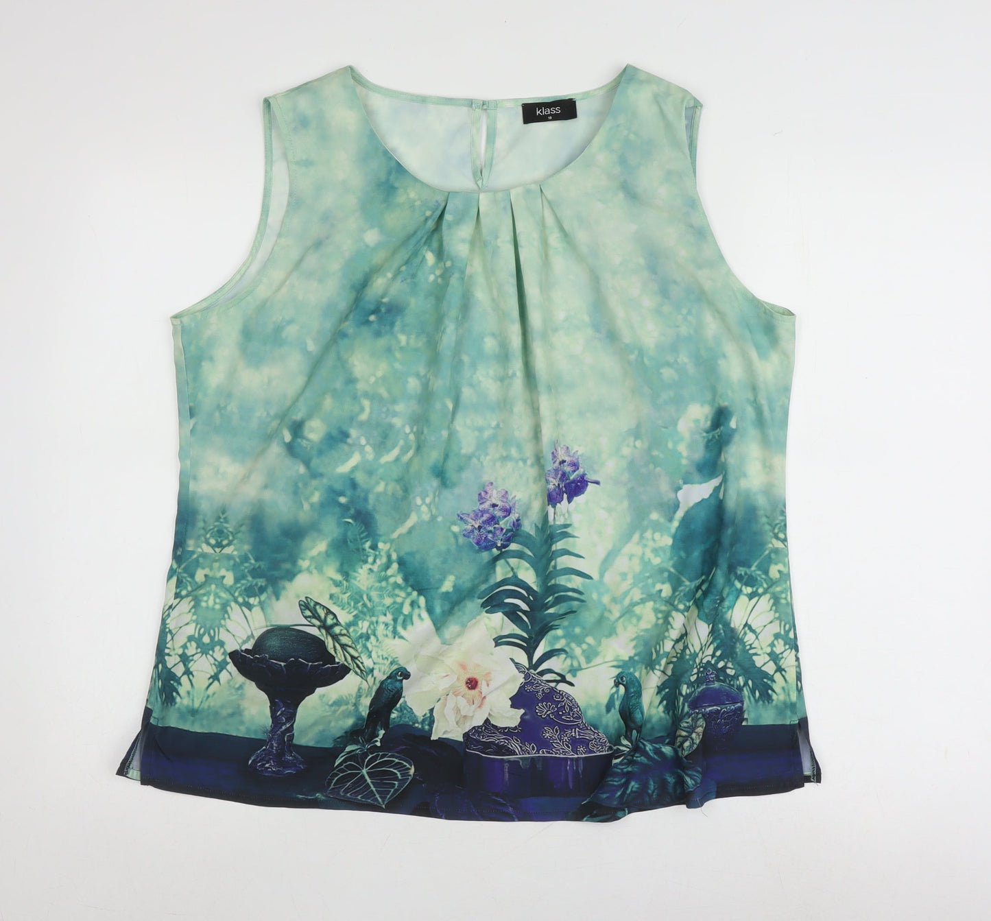 Klass Women's Multicoloured Sleeveless Blouse Size 18