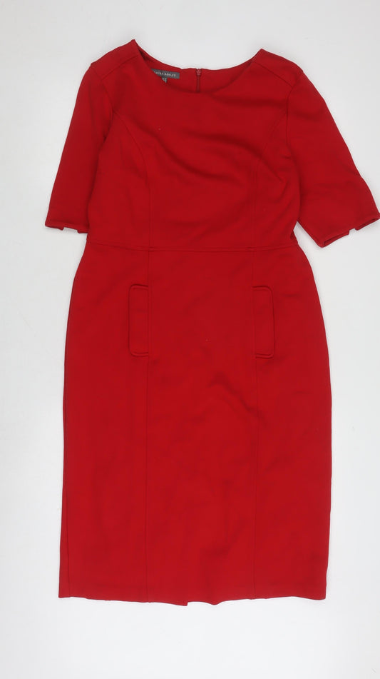 Laura Ashley Red Sheath Dress Size 16 Women
