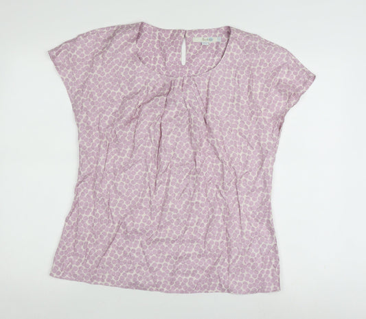 Boden Women's Purple Polka Dot Blouse, Size Unknown