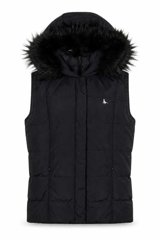 Womens UK Size 8 Regular Jack Wills Black Polyester Waistcoat