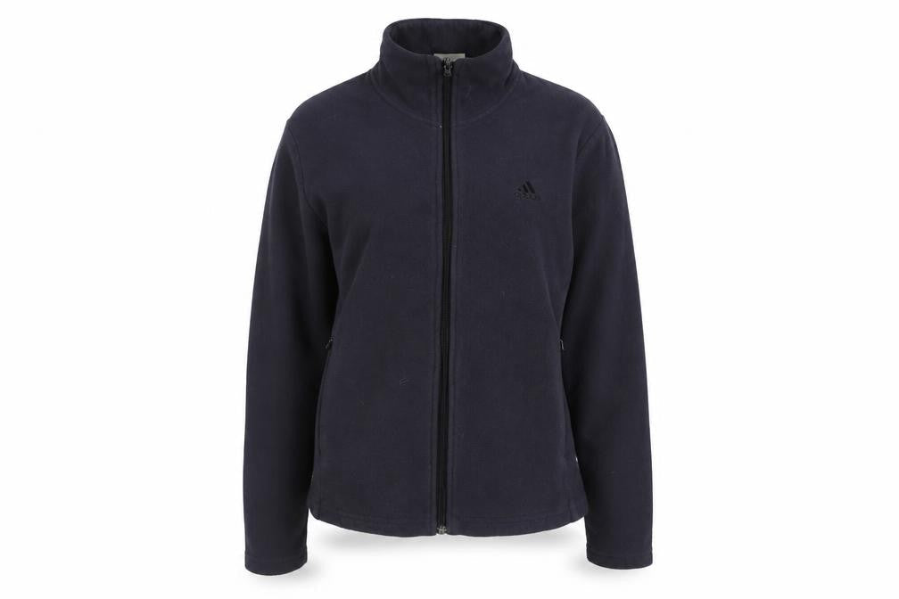 Womens UK M Regular adidas Black Full Zip Sweatshirt
