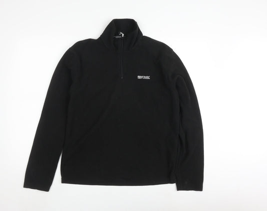 Regatta Men's Black Fleece 1/4 Zip Sweatshirt S