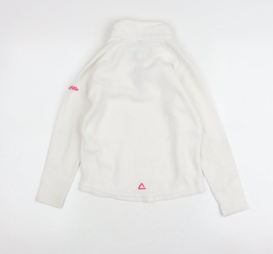 Dare 2b Girls White Fleece Sweatshirt 1/2 Zip 7-8 Years
