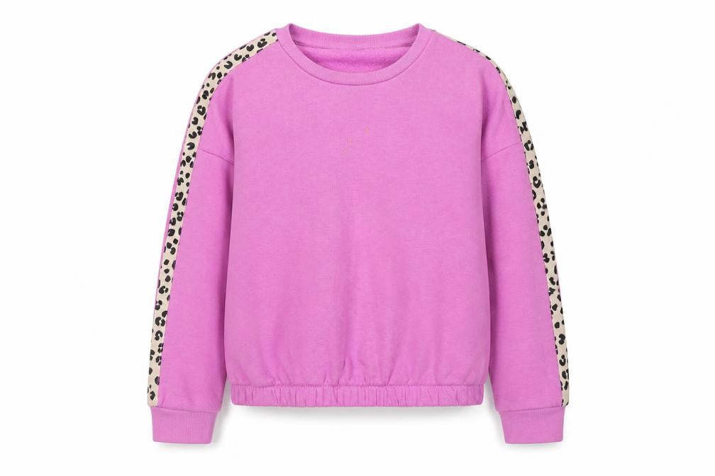 Front view of Marks & Spencer girls’ purple pullover sweatshirt 11-12 years