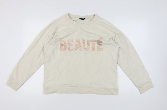 J.Crew Women’s Ivory Sweatshirt XL - Casual
