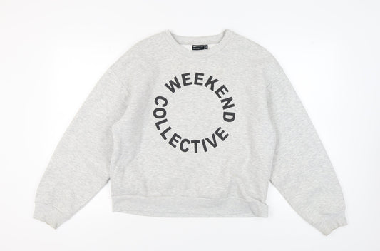 ASOS Design Women's Grey Pullover Sweatshirt Size 8